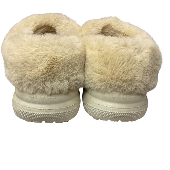 CROCS Women's Fuzzy Faux Fur Winter Lined Clogs Removable Charms Slippers Size 9 - Picture 6 of 11